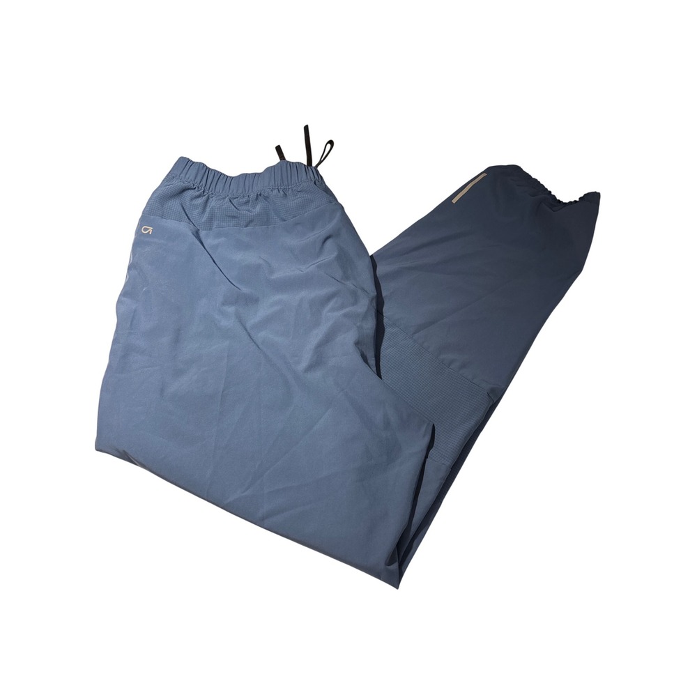 GapFit Mens XL Blue Active Jogger Pants Reflective Drawstring Athletic 28 inseam